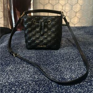 Michael Kors Black Woven Mini Bag